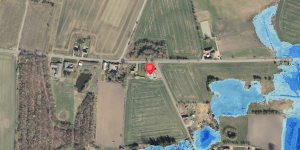 Oversvømmelsesrisiko fra vandløb på Langholmvej 1, 5592 Ejby