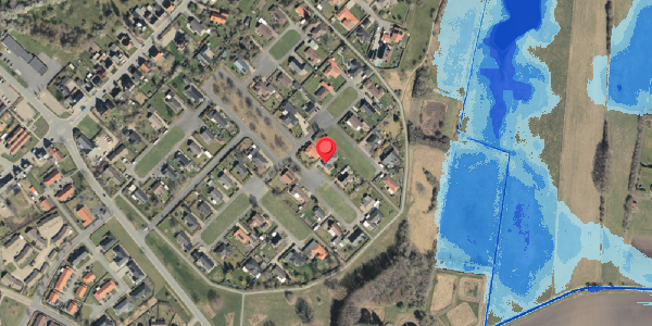 Oversvømmelsesrisiko fra vandløb på Mosevangen 4, . , 5592 Ejby
