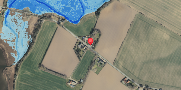 Oversvømmelsesrisiko fra vandløb på Wedellsborgvej 27, 5592 Ejby