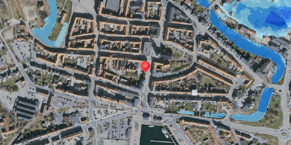 Oversvømmelsesrisiko fra vandløb på Adelgade 4, . , 5800 Nyborg