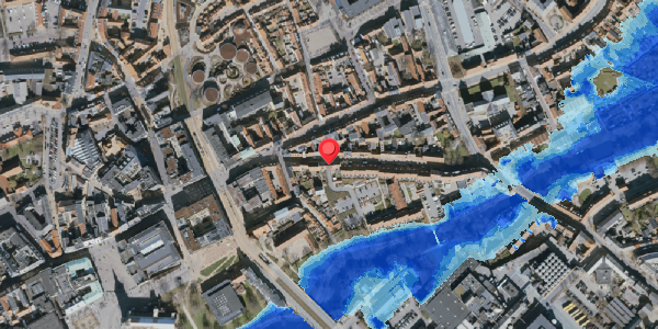 Oversvømmelsesrisiko fra vandløb på Nedergade 9B, . , 5000 Odense C