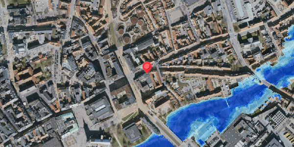 Oversvømmelsesrisiko fra vandløb på Overgade 13, 2. th, 5000 Odense C