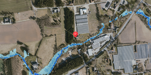 Oversvømmelsesrisiko fra vandløb på Birkevej 74, . , 5690 Tommerup