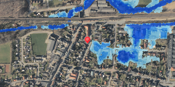 Oversvømmelsesrisiko fra vandløb på Cederfeldsgade 8, 5560 Aarup