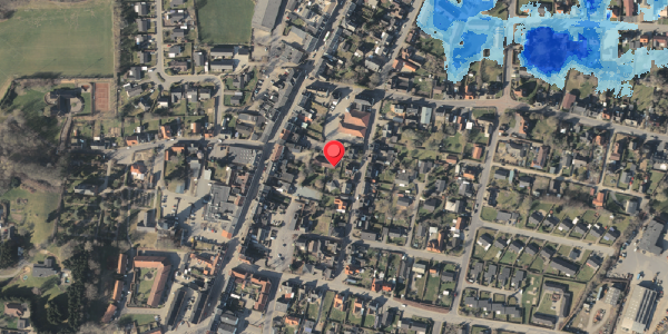 Oversvømmelsesrisiko fra vandløb på Fredensgade 4B, 5560 Aarup