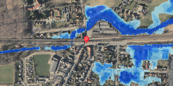Oversvømmelsesrisiko fra vandløb på Stationsvej 1, 5560 Aarup