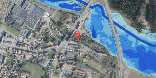 Oversvømmelsesrisiko fra vandløb på Danmarksgade 1, 6261 Bredebro