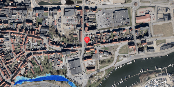 Oversvømmelsesrisiko fra vandløb på Allegade 2, 6100 Haderslev