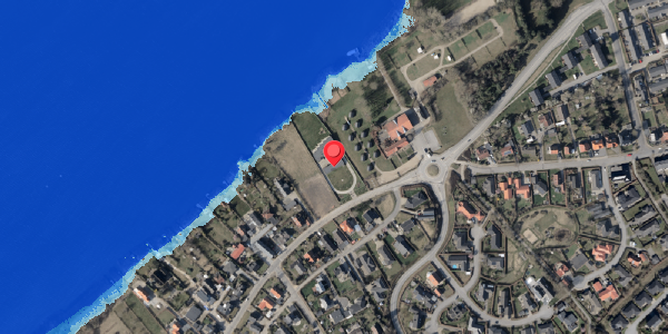 Oversvømmelsesrisiko fra vandløb på Erlevvej 38, 6100 Haderslev