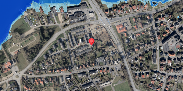 Oversvømmelsesrisiko fra vandløb på Frejas Have 16, 6100 Haderslev