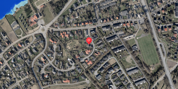 Oversvømmelsesrisiko fra vandløb på Friggsvej 13, 6100 Haderslev