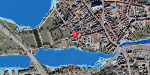 Oversvømmelsesrisiko fra vandløb på Klosteret 23E, 6100 Haderslev