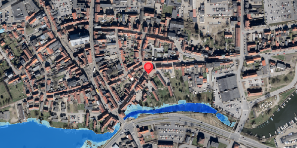 Oversvømmelsesrisiko fra vandløb på Naffet 2B, 6100 Haderslev