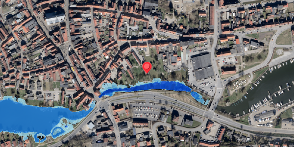 Oversvømmelsesrisiko fra vandløb på Naffet 4S, 6100 Haderslev