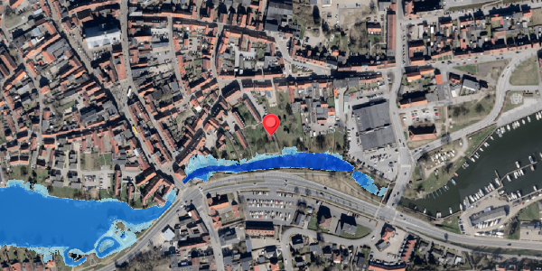 Oversvømmelsesrisiko fra vandløb på Naffet 4T, 6100 Haderslev