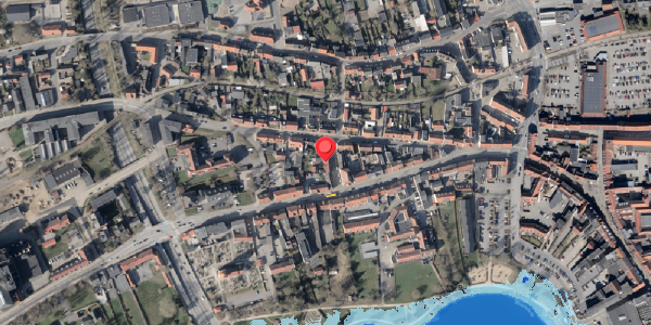 Oversvømmelsesrisiko fra vandløb på Pladsgade 1A, 6100 Haderslev