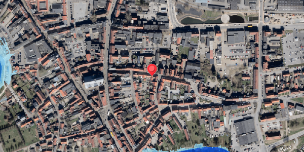 Oversvømmelsesrisiko fra vandløb på Slotsgade 12B, 6100 Haderslev