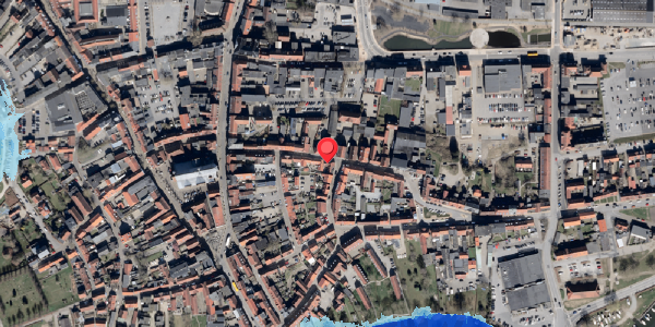 Oversvømmelsesrisiko fra vandløb på Slotsgade 14, 6100 Haderslev
