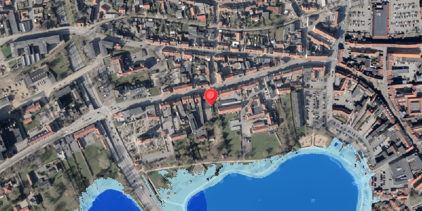Oversvømmelsesrisiko fra vandløb på Storegade 73A, 6100 Haderslev