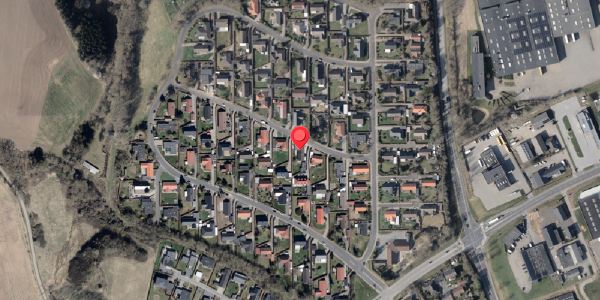 Oversvømmelsesrisiko fra vandløb på Thulesvej 13, 6100 Haderslev