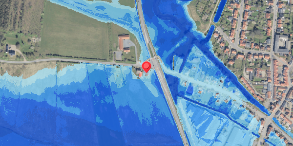 Oversvømmelsesrisiko fra vandløb på Bjerrumvej 1, 6760 Ribe