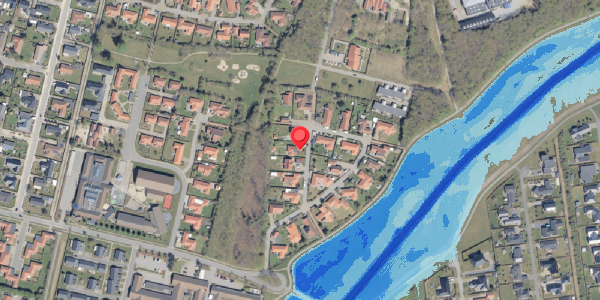 Oversvømmelsesrisiko fra vandløb på Engparken 34, 6760 Ribe