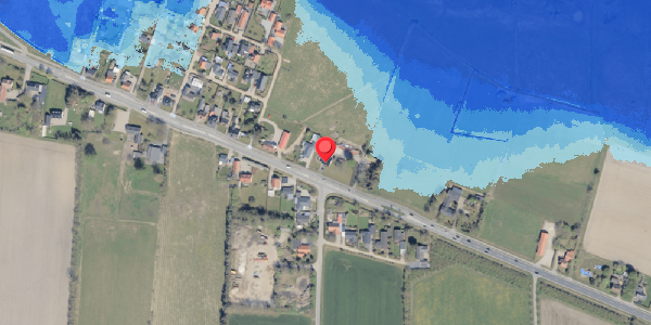 Oversvømmelsesrisiko fra vandløb på Haderslevvej 47, 6760 Ribe