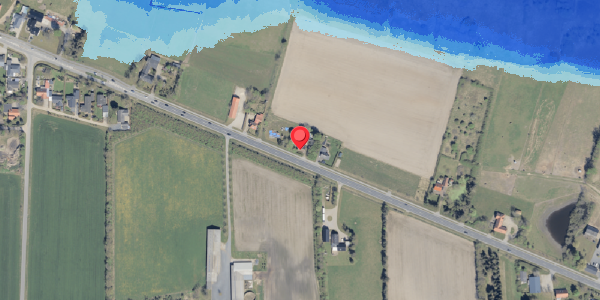 Oversvømmelsesrisiko fra vandløb på Haderslevvej 71, 6760 Ribe