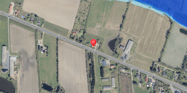 Oversvømmelsesrisiko fra vandløb på Haderslevvej 91, 6760 Ribe