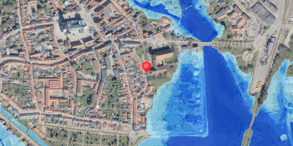 Oversvømmelsesrisiko fra vandløb på Klostergade 1, 6760 Ribe