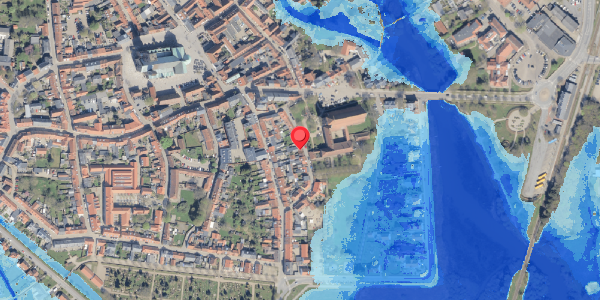 Oversvømmelsesrisiko fra vandløb på Klostergade 14, 6760 Ribe