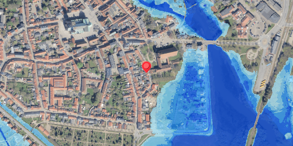 Oversvømmelsesrisiko fra vandløb på Klostergade 18, 6760 Ribe