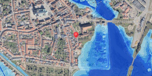 Oversvømmelsesrisiko fra vandløb på Klostergade 20, 6760 Ribe