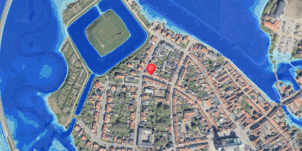 Oversvømmelsesrisiko fra vandløb på Slotsgade 12, . , 6760 Ribe