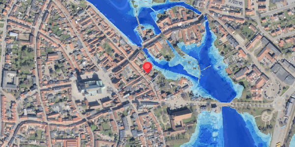 Oversvømmelsesrisiko fra vandløb på Sortebrødregade 7A, 6760 Ribe