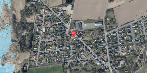 Oversvømmelsesrisiko fra vandløb på Frederiksbergvej 23, 6600 Vejen