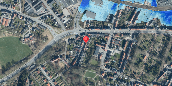 Oversvømmelsesrisiko fra vandløb på Bjerggade 9, 6000 Kolding