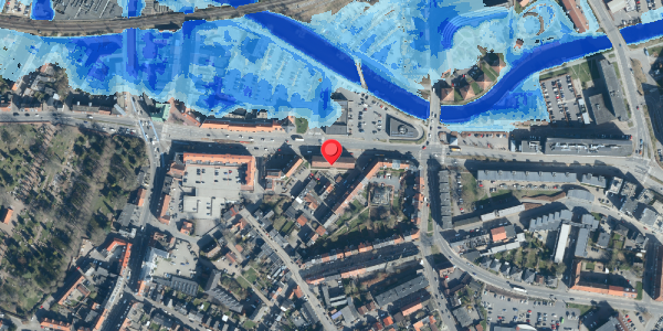 Oversvømmelsesrisiko fra vandløb på Fredensgade 13, 3. 310, 6000 Kolding
