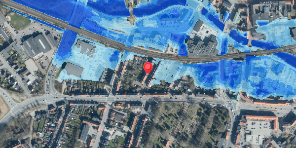 Oversvømmelsesrisiko fra vandløb på Rosengade 13, 6000 Kolding