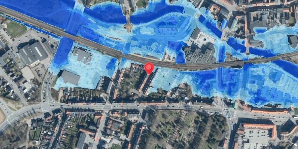 Oversvømmelsesrisiko fra vandløb på Rosengade 21, 2. , 6000 Kolding