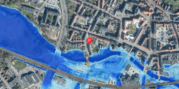 Oversvømmelsesrisiko fra vandløb på Vesterbrogade 17, . , 6000 Kolding