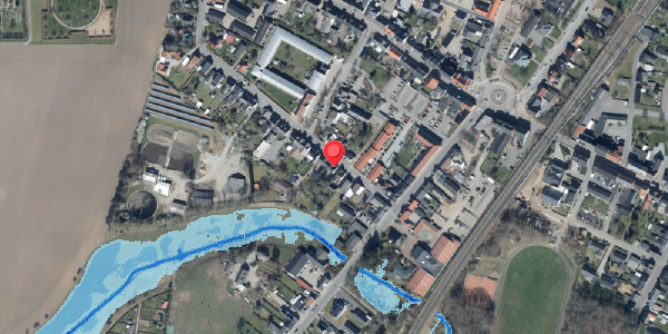 Oversvømmelsesrisiko fra vandløb på Danmarksgade 7, 6580 Vamdrup