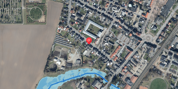 Oversvømmelsesrisiko fra vandløb på Danmarksgade 19, 6580 Vamdrup
