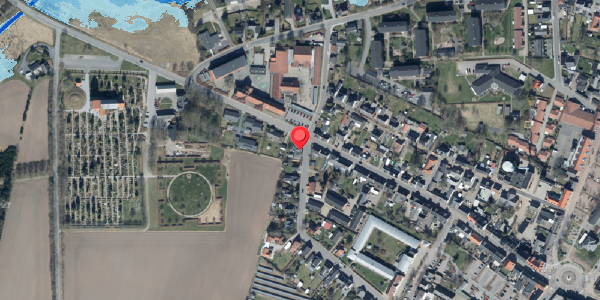 Oversvømmelsesrisiko fra vandløb på Danmarksgade 45, 6580 Vamdrup