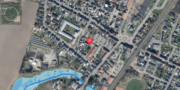 Oversvømmelsesrisiko fra vandløb på Danmarksgade 2C, 6580 Vamdrup