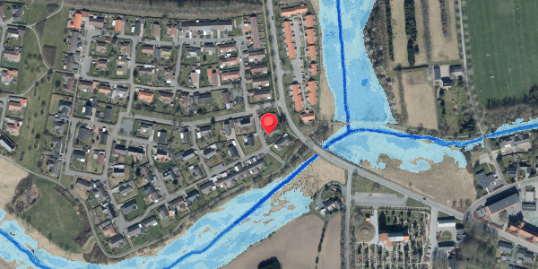 Oversvømmelsesrisiko fra vandløb på Trelle Ager 74C, . , 6580 Vamdrup