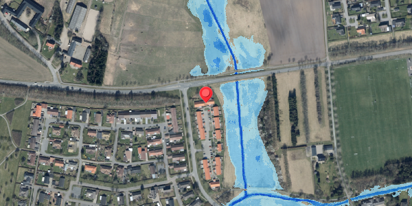 Oversvømmelsesrisiko fra vandløb på Vestergade 92, 6580 Vamdrup