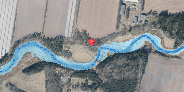 Oversvømmelsesrisiko fra vandløb på Tykskovvej 4, 7361 Ejstrupholm