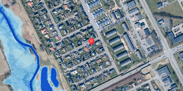 Oversvømmelsesrisiko fra vandløb på Blomstertoften 55, 7400 Herning