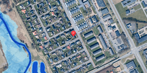 Oversvømmelsesrisiko fra vandløb på Blomstertoften 77, . , 7400 Herning